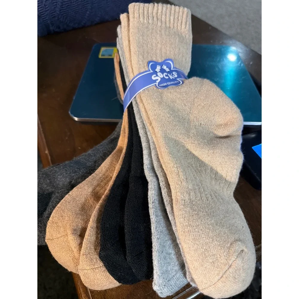 SIEYAN Merino Wool Hiking Socks for Women 5 Pairs Winter Warm Crew Multi-Pack